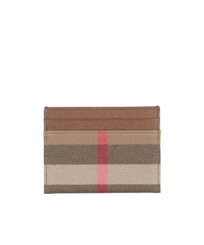 Burberry Signature Print Cardholders In Brown