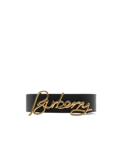 BURBERRY BURBERRY SIGNATURE LOGO BUCKLED REVERSIBLE BELT