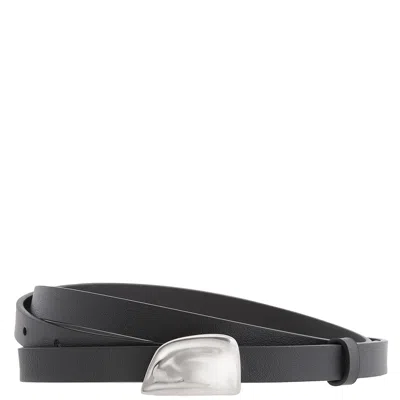 Burberry Signature Shield Leather Belt In Black