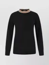 Burberry Tilda Saddle Stripe Cashmere-blend Sweater In Black