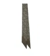 Burberry Silk B Charm Skinny Scarf In Green