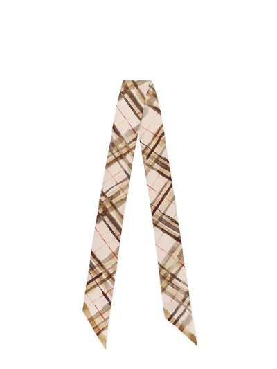 Burberry Silk Foulard In White