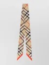 Burberry Silk Bandeau Featuring Check Motif In Brown