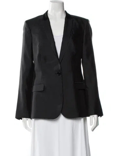 Pre-owned Burberry Silk Blazer In Black