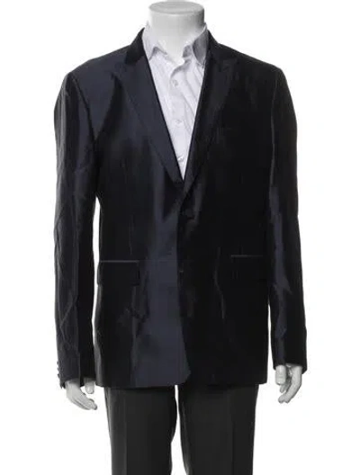 Pre-owned Burberry Silk Blazer In Blue