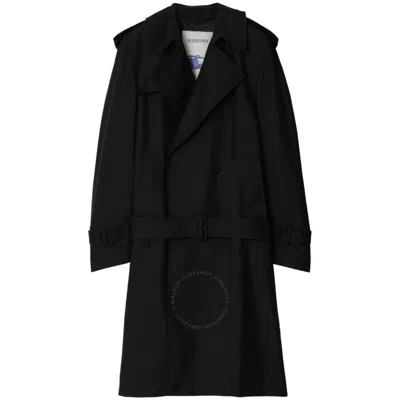 BURBERRY BURBERRY SILK BLEND DOUBLE-BREASTED TRENCH COAT