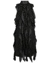 Burberry Cate Polka Dot Dress In Black