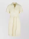 Burberry Silk Blend Dress Featuring Belted Waist
