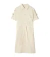 Burberry Ekd Short-sleeve Belted Shirtdress In White
