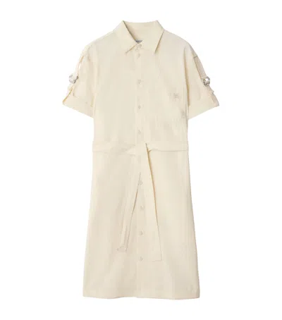 BURBERRY SILK-BLEND SHIRT DRESS