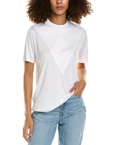 Burberry Silk-blend T-shirt In White