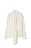 Burberry Silk Blouse In Natural White