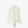 Burberry Silk Blouse In Natural White