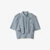 Burberry Silk Cape Top In Gale