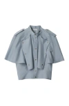 Burberry Silk Cape Top In Gale