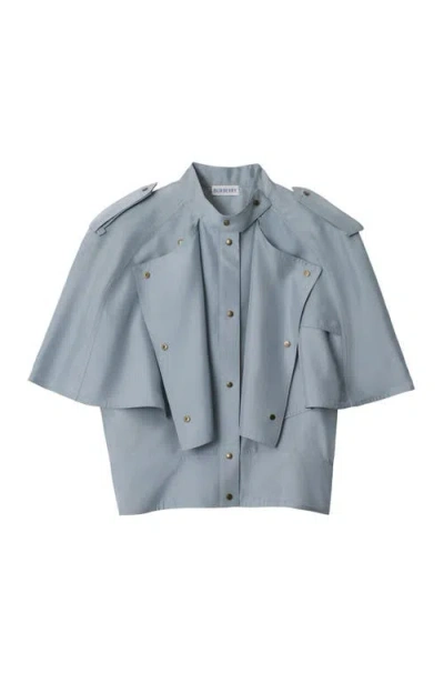 BURBERRY BURBERRY SILK CAPE TOP