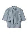 Burberry Silk Cape Top In Gale