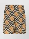 Burberry Check Drawstring Shorts In Brown