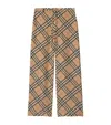 Burberry Nova Check Silk Pyjama Trousers In Neutrals