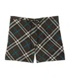 Burberry Check Silk Pyjama Shorts In Brown