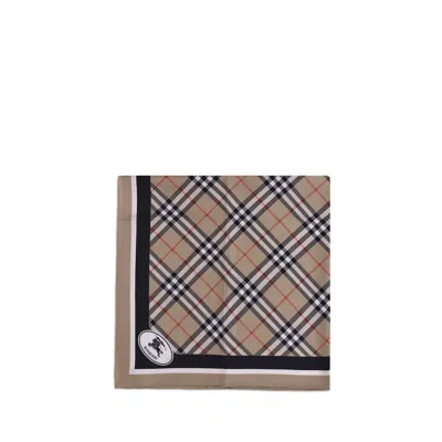 BURBERRY SILK CHECK SCARF