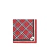 Burberry Medium Check Ekd Stamp Square Silk Twill Scarf