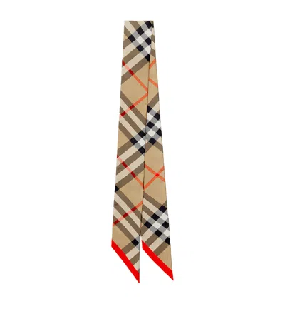 BURBERRY SILK CHECK SCARF