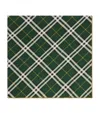Burberry Silk Check Scarf In Green