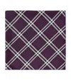 Burberry Silk Check Scarf In Purple