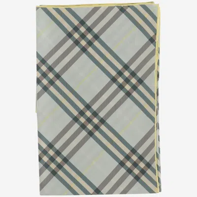 Burberry Silk Check Scarf In Red