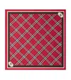 Burberry Medium Check Ekd Stamp Square Silk Twill Scarf In Pink