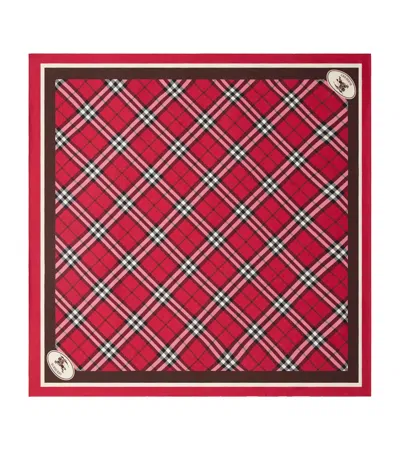 BURBERRY SILK CHECK SCARF
