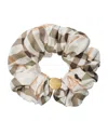 Burberry Silk Scrunchie With Check In Multi