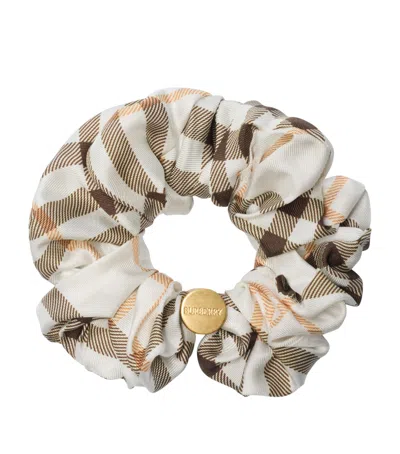BURBERRY SILK CHECK SCRUNCHIE