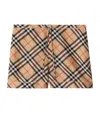 Burberry Check Silk Pyjama Shorts In Neutrals