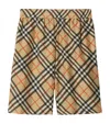 Burberry Check Drawstring Shorts In Brown
