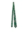 Burberry Silk Check Tie In Green