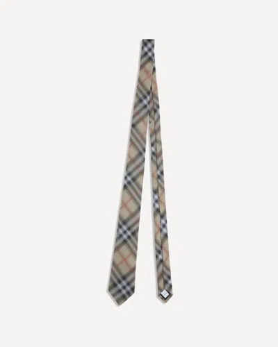 Burberry Silk Check Tie In Multi