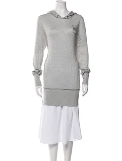 Pre-owned Burberry Silk Coat In Gray