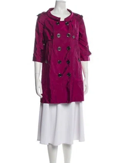 Pre-owned Burberry Silk Coat In Pink
