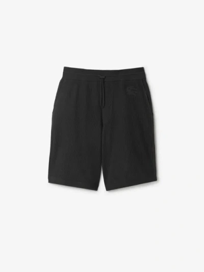 Burberry Silk Cotton Mesh Shorts In Black