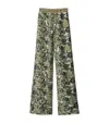 Burberry Graphic-print Silk Trousers In Neutrals