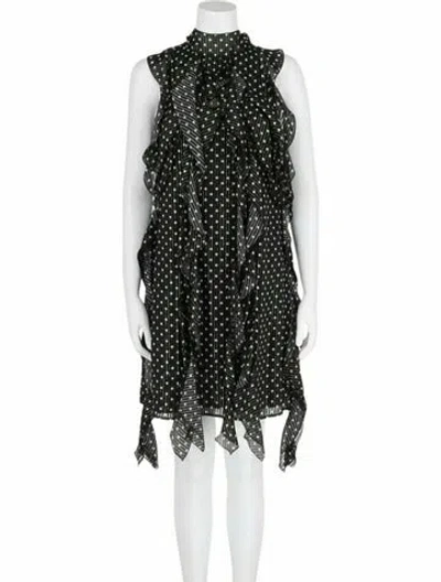 Pre-owned Burberry Silk Dress W/ Tags In Black