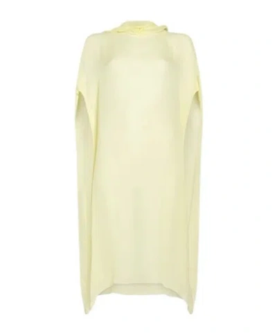 Burberry Silk Dresses In Yellow