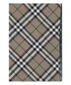 Burberry Silk Check Print Scarf In Beige