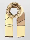 Burberry Silk Foulard With Geometric Pattern And Soft Texture