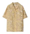 Burberry Beige Print Silk Shirt In Neutrals