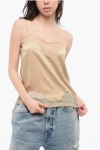 Burberry Silk Katia Top With Openwork Detailing