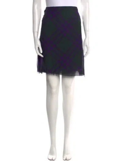 Pre-owned Burberry Silk Knee-length Skirt W/ Tags In Multi