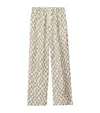 Burberry Silk Knot Print Trousers In Gray